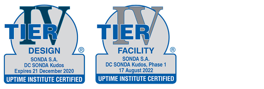 SONDA Kudos, Phase 1 Data Center Tier Certifications