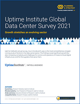 Report: Uptime Institute's 2021 Data Center Industry Survey