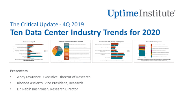 Webinar: The Critical Update - 4Q 2019:  Ten Data Center Industry Trends for 2020
