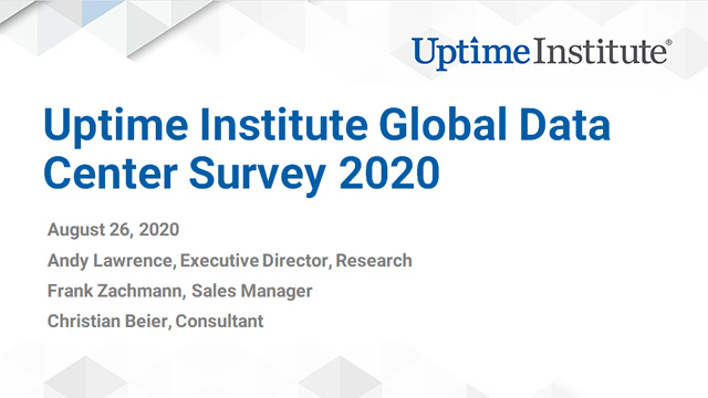 Webinar: Uptime Institute Global Data Center Survey 2020 (German)