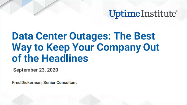Webinar: Data Center Outages: The Best Way to Keep Your Company Out of the Headlines