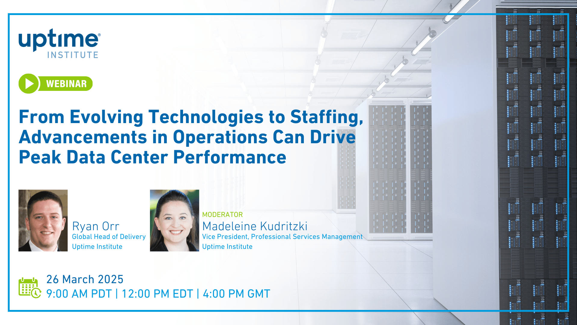 Webinar: From Evolving Technologies to Staffing, Advancements in Operations Can Drive Peak Data Center Performance