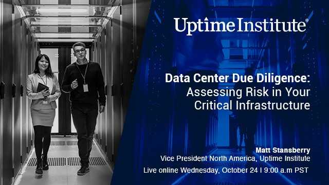 Webinar: Data Center Due Diligence: Assessing Risk in Your Critical Infrastructure